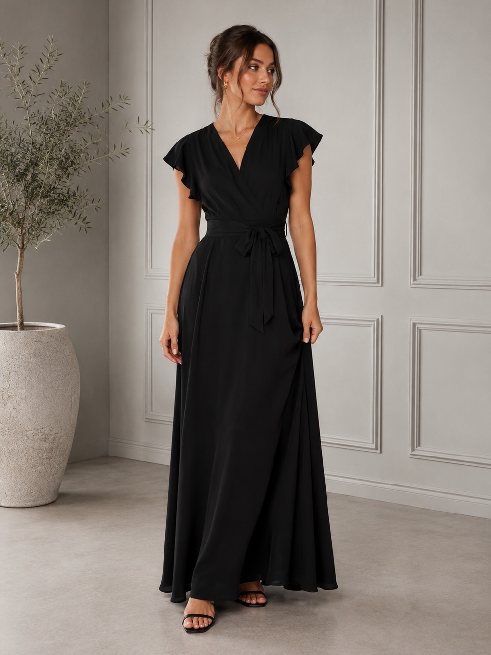 Petal Pup Maverick Flutter Maxi Dress B2715